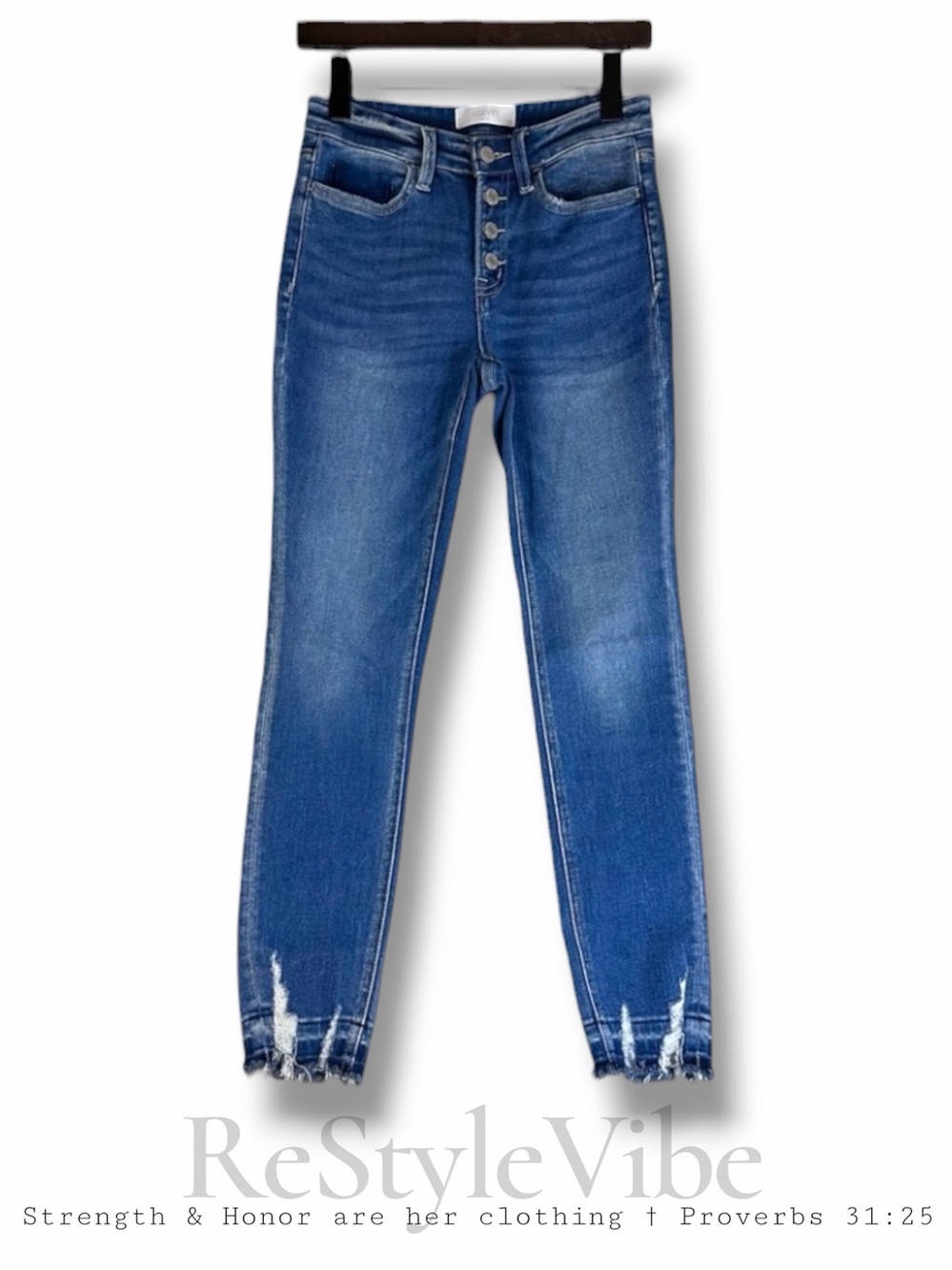 VERVET Women’s Size 26 Denim Jeans Skinny Distressed Style Stretch High Rise Fit